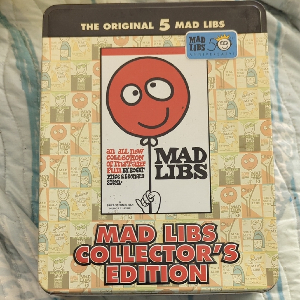 Mad Libs Collectors Edition 50 Anniversary Tin Box Brand New Out Of Print 5 Libs